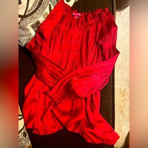 Beautiful never worn red blouse from Macys